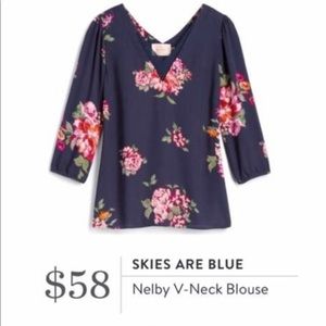 Skies are Blue - Nelby V-Neck Blouse